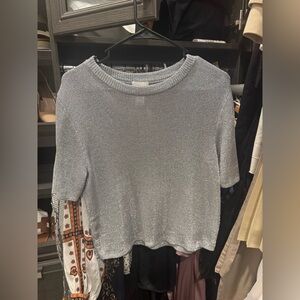 H&M Silver Short Sleeve Women's Tee
